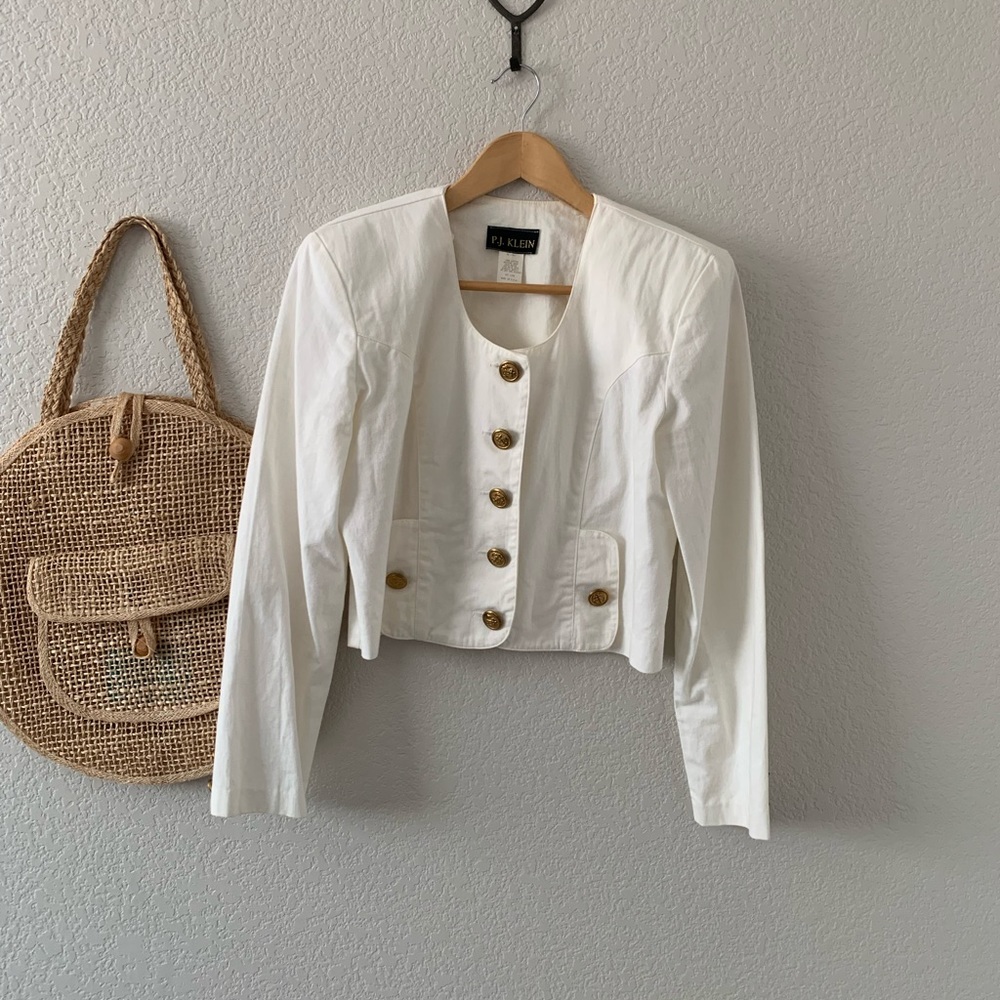 Vintage P.J. Klein Button Crop Jacket